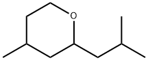 テトラヒドロ-4-メチル-2-(2-メチルプロピル)-2H-ピラン 化学構造式