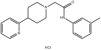 N-(3-Methylphenyl)-4-(2-pyridinyl)-1-piperidineacetamide dihydrochloride, 1347744-96-0, 结构式