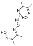 ビス(ジメチルグリオキシム)ニッケル 化学構造式