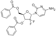 4-Amino-1-3,5-di-O-benzoyl-2-deoxy-2,2-difluoro-a-D-erythro-pentofuranosyl)-2(1H)-pyrimidinone Structure