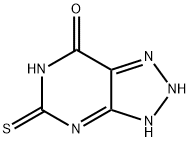8-AZA-6-HYDROXY-2-MERCAPTOPURINE, 134811-22-6, 结构式
