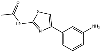 N-[4-(3-氨基苯基)-2-噻唑基]乙酰胺, 134812-30-9, 结构式