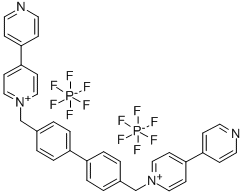 1,1'-[ビフェニル-4,4'-ジイルビス(メチレン)]ビス(4,4'-ビピリジニウム)ビス(ヘキサフルオロホスファート) 化学構造式