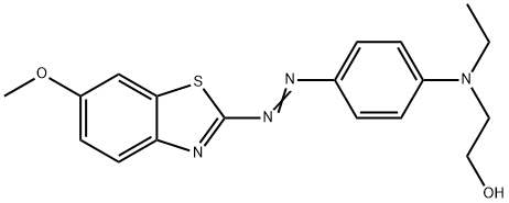 2-[[4-[(6-メトキシベンゾチアゾール-2-イル)アゾ]フェニル](エチル)アミノ]エタノール 化学構造式