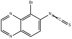 5-溴-6-异硫氰酸喹喔啉, 134892-46-9, 结构式