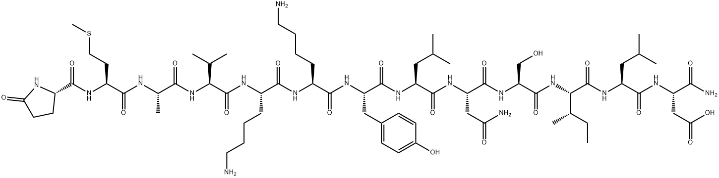 (PYR16)-VIP (16-28) (HUMAN, BOVINE, PORCINE, RAT), 134907-86-1, 结构式