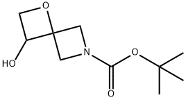 tert-Butyl 3-hydroxy-1-oxa-6-azaspiro[3.3]heptane-6-carboxylate Struktur