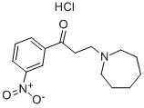 β-(ヘキサヒドロ-1H-アゼピン-1-イル)-3'-ニトロプロピオフェノン·塩酸塩 化学構造式