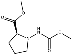 L-Proline, 1-[(methoxycarbonyl)amino]-, methyl ester (9CI) Structure