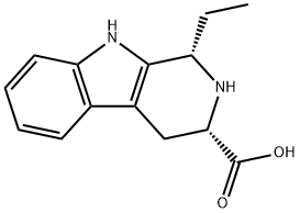 (1S,3S)-1-エチル-2,3,4,9-テトラヒドロ-1H-ピリド[3,4-B]インドール-3-カルボン酸 化学構造式