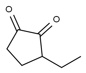 3-エチル-1,2-シクロペンタンジオン 化学構造式