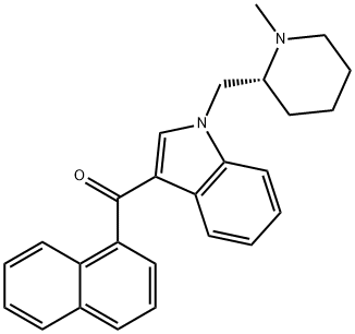 (R)-(1-((1-Methylpiperidin-2-yl)Methyl)-1H-indol-3-yl)(naphthalen-1-yl)Methanone Structure