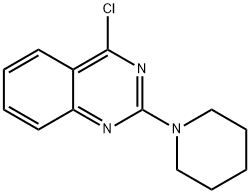 4-クロロ-2-(ピペリジン-1-イル)キナゾリン 化学構造式