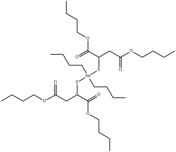 tetrabutyl 2,2'-[(dibutylstannylene)dithio]disuccinate Struktur
