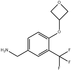 [4-(Oxetan-3-yloxy)-3-(trifluoromethyl)phenyl]methanamine Struktur