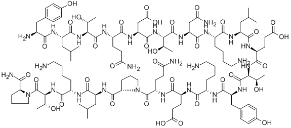 PTH-RELATED PROTEIN (67-86) AMIDE (HUMAN, BOVINE, DOG, MOUSE, OVINE, RAT), 134981-49-0, 结构式