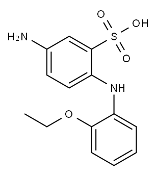 Benzenesulfonic acid, 5-amino-2-[ (2-ethoxyphenyl)amino]- Structure