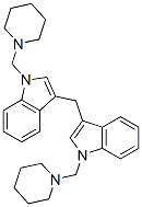 3,3'-Methylenebis[1-(1-piperidinylmethyl)-1H-indole] Structure