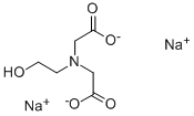 (2-ヒドロキシエチルイミノ)二酢酸ジナトリウム 化学構造式