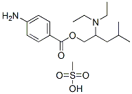 2-(diethylamino)-4-methylpentyl 4-aminobenzoate, monomethanesulphonate Structure