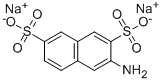 3-アミノ-2,7-ナフタレンジスルホン酸ジナトリウム 化学構造式