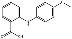 2-(4-メトキシアニリノ)安息香酸 化学構造式