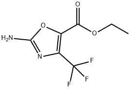 2-アミノ-4-(トリフルオロメチル)-1,3-オキサゾール-5-カルボン酸エチル 化学構造式
