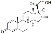 17,21-ジヒドロキシ-16β-メチルプレグナ-1,4,9(11)-トリエン-3,20-ジオン 化学構造式