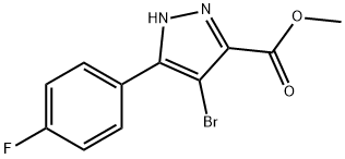 Methyl 4-bromo-3-(4-fluorophenyl)-1H-pyrazole-5-carboxylate Struktur