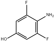 4-アミノ-3,5-ジフルオロフェノール 化学構造式
