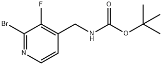 4-(N-叔丁氧羰基-氨基甲基)-2-溴-3-氟吡啶, 1350885-66-3, 结构式