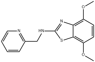 4,7-DIMETHOXY-N-(PYRIDIN-2-YLMETHYL)BENZO[D]THIAZOL-2-AMINE, 1350988-97-4, 结构式