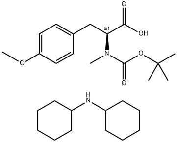 N-[叔丁氧羰基]-N-甲基-O-甲基-L-酪氨酸二环己基铵盐, 135103-27-4, 结构式