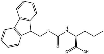 N-[(9H-フルオレン-9-イルメトキシ)カルボニル]-L-ノルバリン 化学構造式