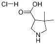 4,4-DiMethylpyrrolidine-3-carboxylic acid hydrochloride Structure