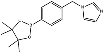 1-[4-(4,4,5,5-Tetramethyl-[1,3,2]dioxaborolan-2-yl)-benzyl]-1H-imidazole Structure