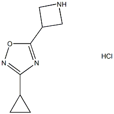 5-Azetidin-3-yl-3-cyclopropyl-1,2,4-oxadiazole hydrochloride Struktur