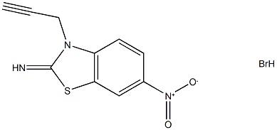6-Nitro-3-(prop-2-yn-1-yl)benzo[d]thiazol-2(3H)-imine hydrobromide Struktur