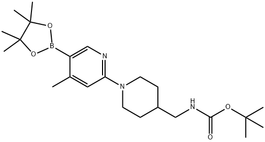 2-tert-butoxy-N-((1-(4-Methyl-5-(4,4,5,5-tetraMethyl-1,3,2-dioxaborolan-2-yl)pyridin-2-yl)piperidin-4-yl)Methyl)acetaMide Struktur