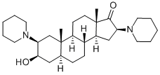 Androstan-17-one, 3-hydroxy-2,16-di-1-piperidinyl-,(2,3,5,16)-(9CI) Struktur