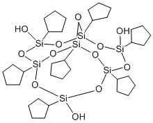 1,3,5,7,9,11,14-HEPTACYCLOPENTYLTRICYCLO[7.3.3.1(5,11)]HEPTASILOXANE-ENDO-3,7,14-TRIOL Structure
