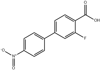 2-フルオロ-4-(4-ニトロフェニル)安息香酸 化学構造式