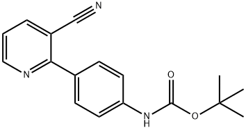 tert-Butyl N-[4-(3-cyanopyridin-2-yl)phenyl]carbamate Structure
