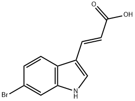 (E)-3-(6-bromo-1H-indol-3-yl)acrylic acid Struktur