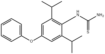 4-苯氧基-2,6-二异丙基苯基硫脲 结构式