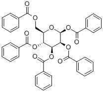 β-D-マンノピラノースペンタベンゾアート 化学構造式
