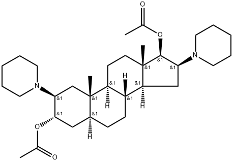 (2b,3a,16b,17b)-2,16-Bispiperidino-3,17-diacetoxy-5-androstane Struktur