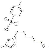1-メチル-3-[6-(メチルチオ)ヘキシル]イミダゾリウム p-トルエンスルホナート 化学構造式