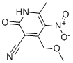 3-シアノ-4-メトキシメチル-5-ニトロ-6-メチル-2(1H)-ピリドン 化学構造式