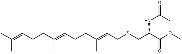 N-乙酰基-S-法呢基-L-半胱氨酸甲酯, 135304-08-4, 结构式